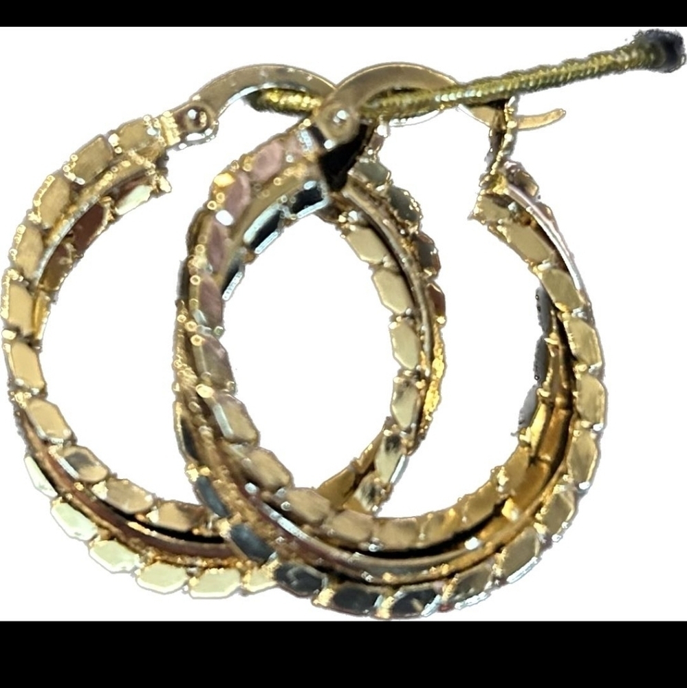 Revolve 18k gold plated hoops